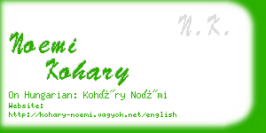 noemi kohary business card